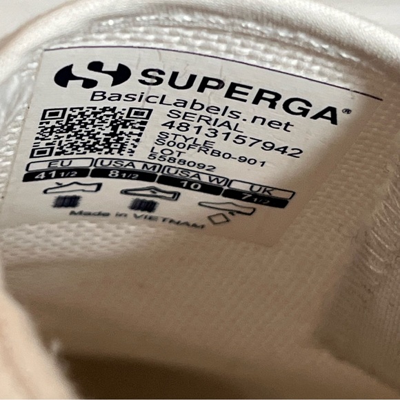 NWOT Superga Women’s White Cato Slip-on Platform Sneakers Sz 41.5 Sporty Preppy - Picture 8 of 10